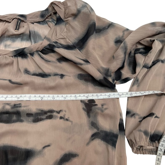 Soya Concept Taupe Black Scoop Neck Long Sleeve Top Size S - Picture 10 of 12